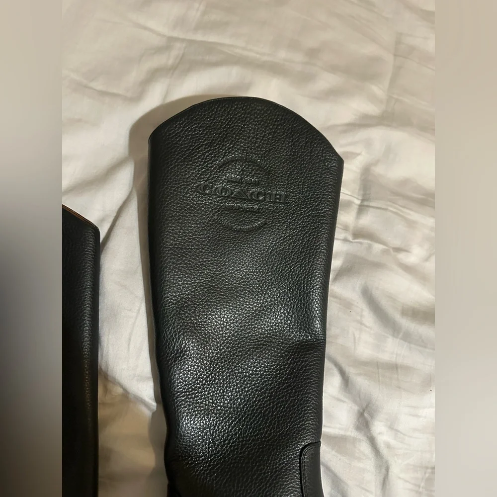 New coach knee boots , never worn, size 6 black boots
